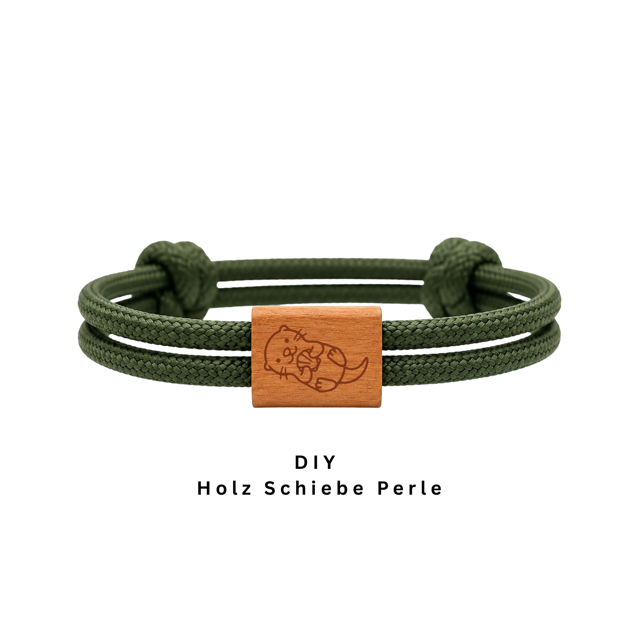 Otter | DIY Holzschieber aus Kirschholz für Paracord- und Segelseil-Armbänder
