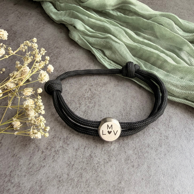 Familie | Paracord-/Segelseil-Armband mit Metallschieber