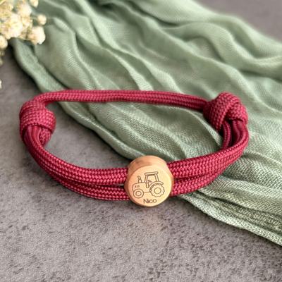 Kinder | Paracord-/Segelseil-Armband mit Metallschieber