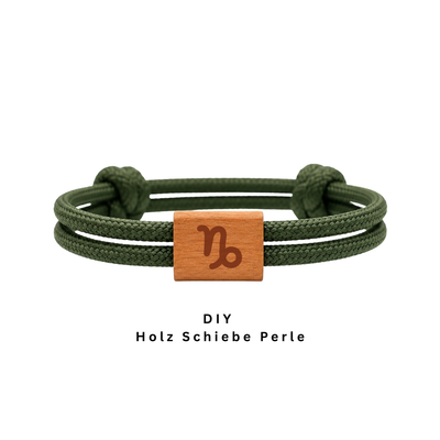 Sternzeichen Steinbock | DIY Holzschieber aus Kirschholz für Paracord- und Segelseil-Armbänder