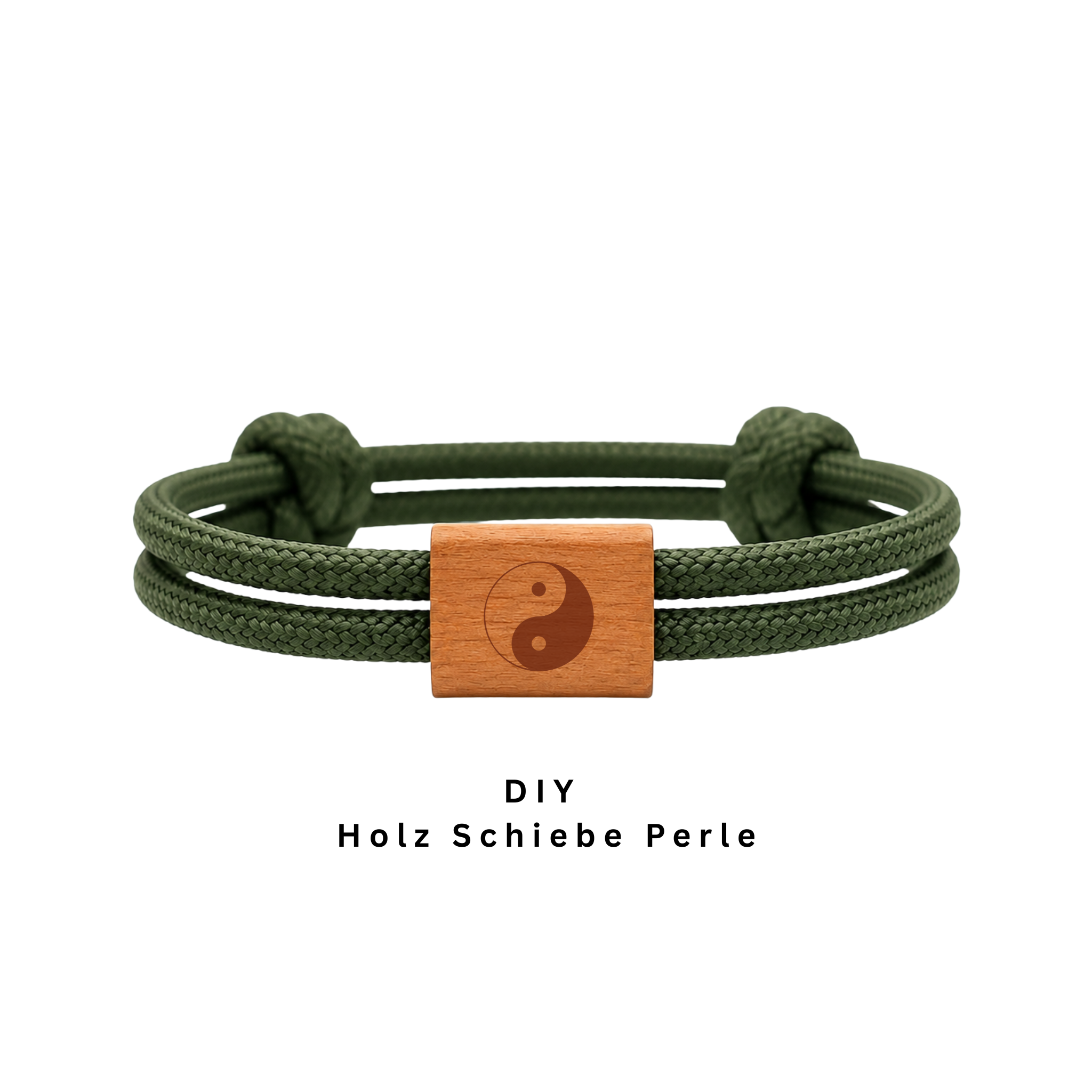 Yin Yang | DIY Holzschieber aus Kirschholz für Paracord- und Segelseil-Armbänder