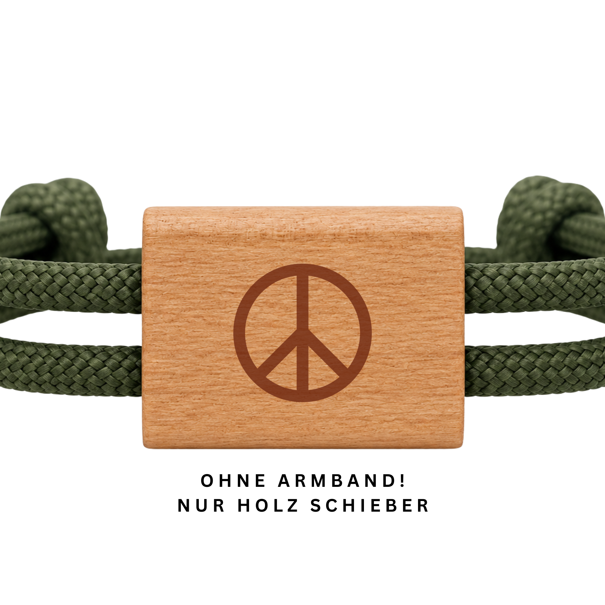 Peace | DIY Holzschieber aus Kirschholz für Paracord- und Segelseil-Armbänder