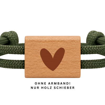 Herz | DIY Holzschieber aus Kirschholz für Paracord- und Segelseil-Armbänder