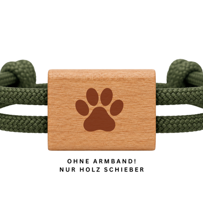 Pfote | DIY Holzschieber aus Kirschholz für Paracord- und Segelseil-Armbänder