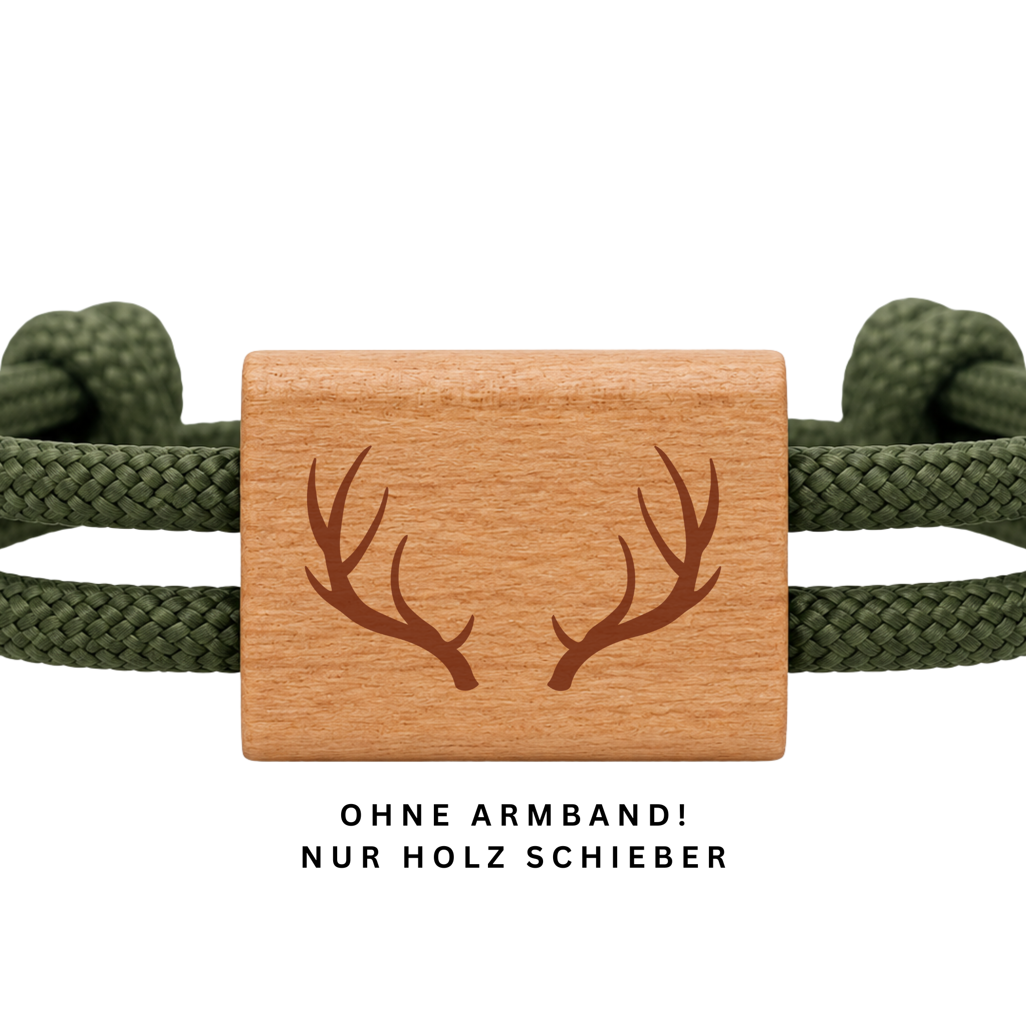 Geweih | DIY Holzschieber aus Kirschholz für Paracord- und Segelseil-Armbänder