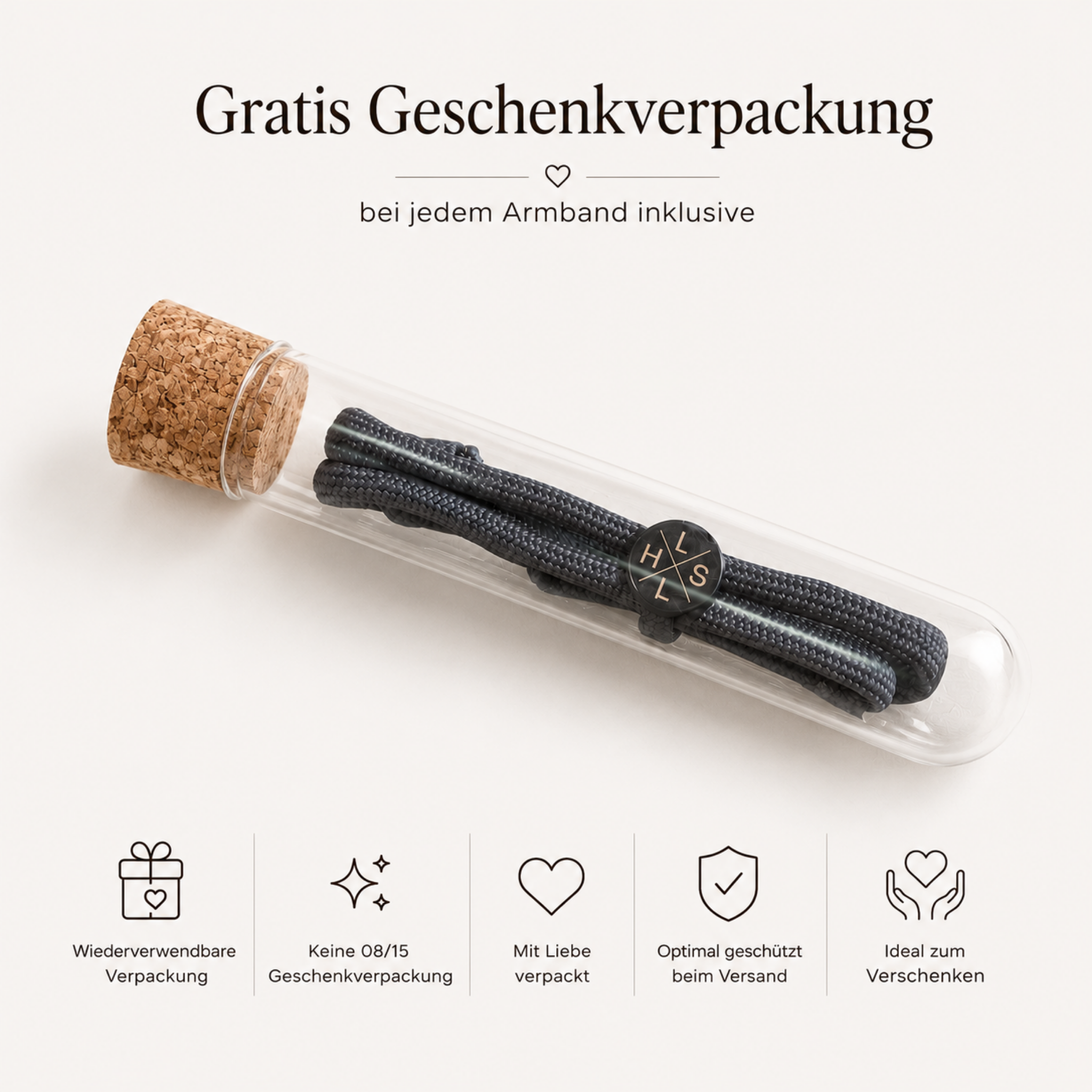 Berg | Paracord-/Segelseil-Armband aus Kirschholz