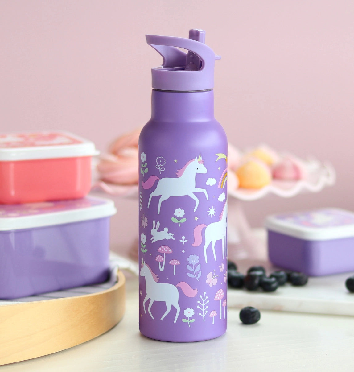 Personalisierte Edelstahl-Trinkflasche mit Name
