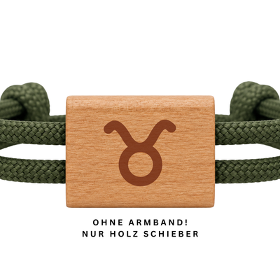 Sternzeichen Stier | DIY Holzschieber aus Kirschholz für Paracord- und Segelseil-Armbänder