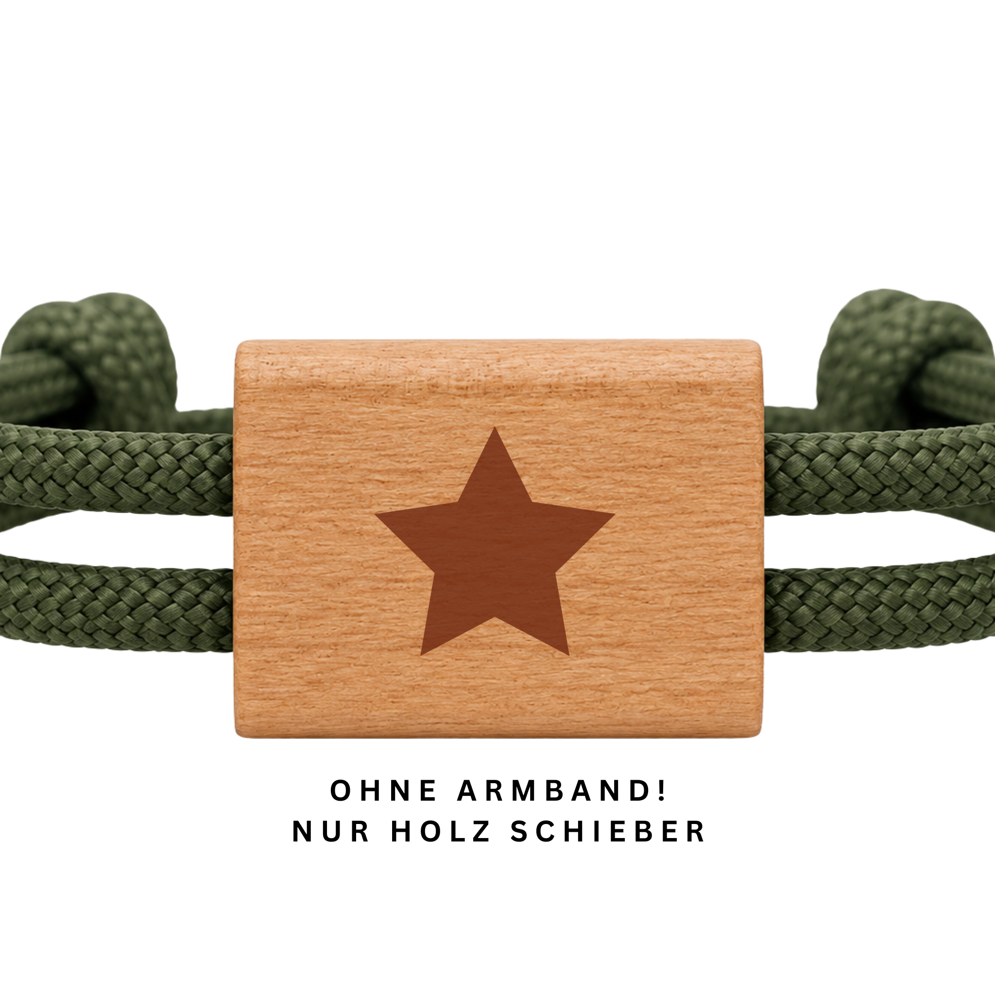 Stern | DIY Holzschieber aus Kirschholz für Paracord- und Segelseil-Armbänder