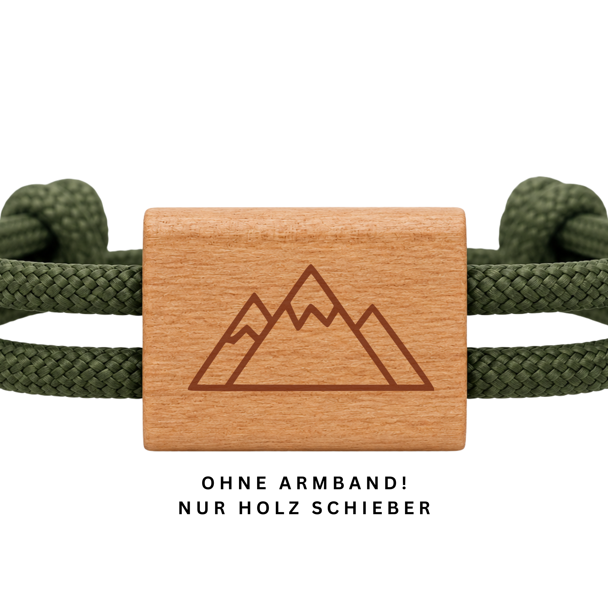 Berge | DIY Holzschieber aus Kirschholz für Paracord- und Segelseil-Armbänder
