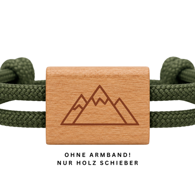 Berge | DIY Holzschieber aus Kirschholz für Paracord- und Segelseil-Armbänder