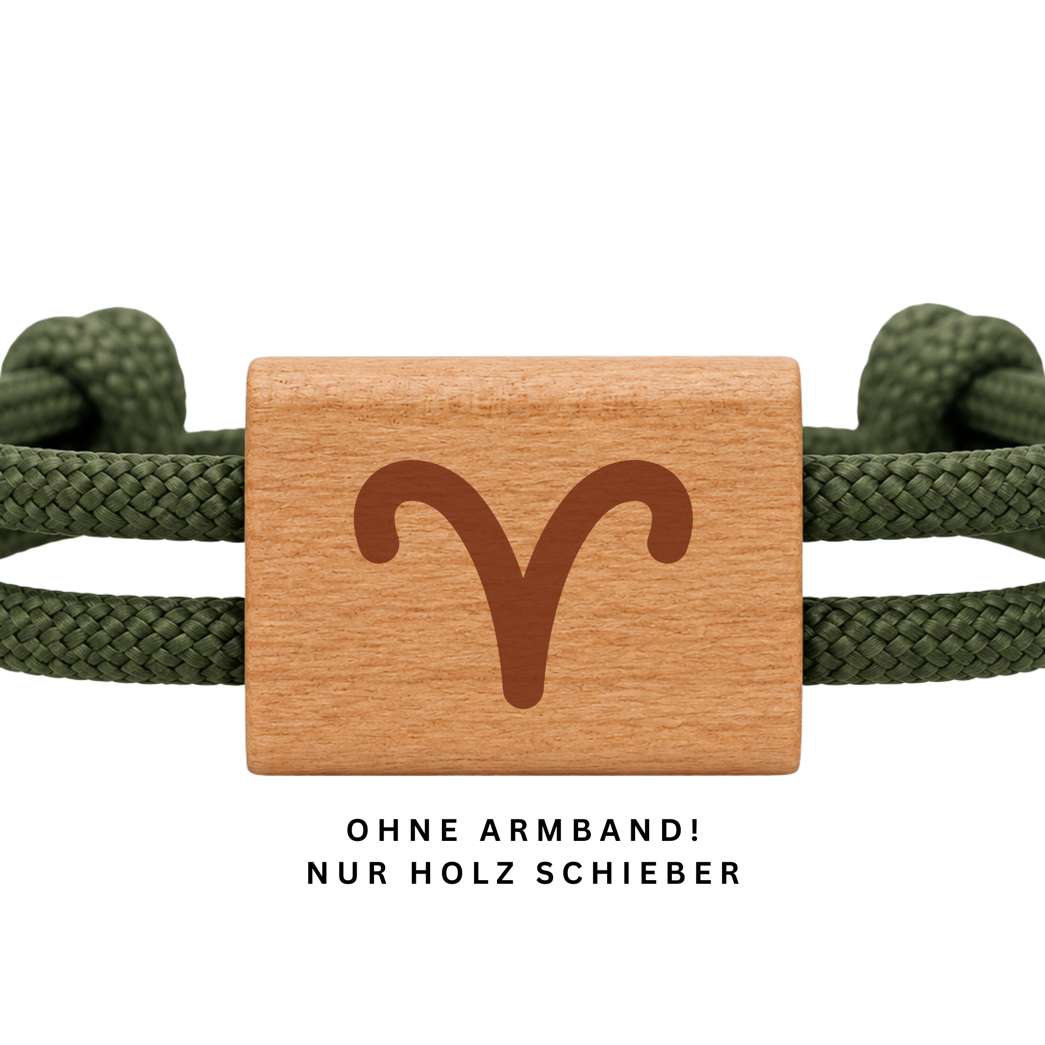 Sternzeichen Widder | DIY Holzschieber aus Kirschholz für Paracord- und Segelseil-Armbänder