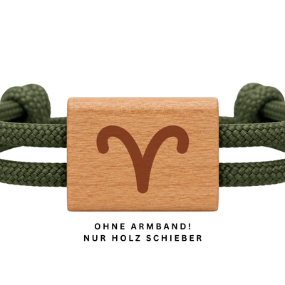 Sternzeichen Widder | DIY Holzschieber aus Kirschholz für Paracord- und Segelseil-Armbänder