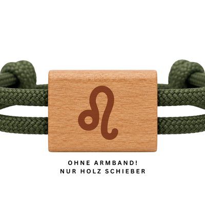 Sternzeichen Löwe | DIY Holzschieber aus Kirschholz für Paracord- und Segelseil-Armbänder