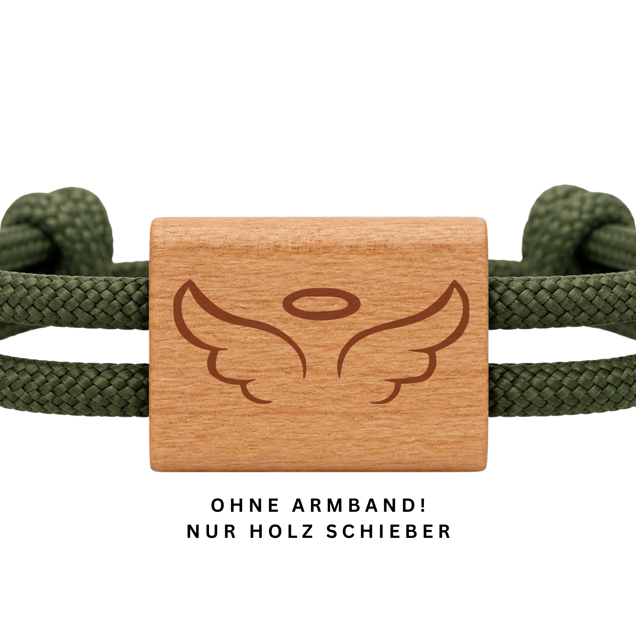 Engel Flügel | DIY Holzschieber aus Kirschholz für Paracord- und Segelseil-Armbänder
