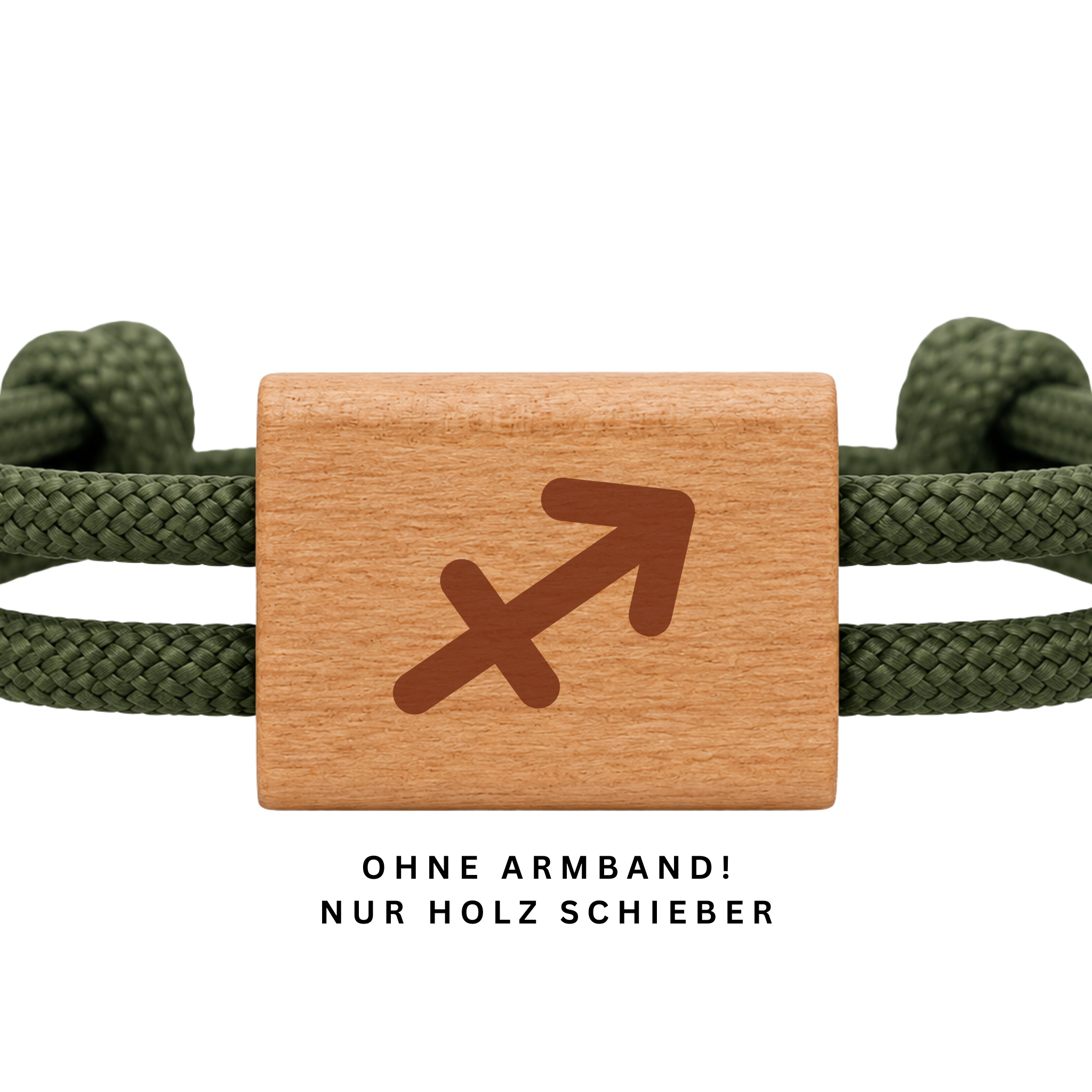 Sternzeichen Schütze | DIY Holzschieber aus Kirschholz für Paracord- und Segelseil-Armbänder