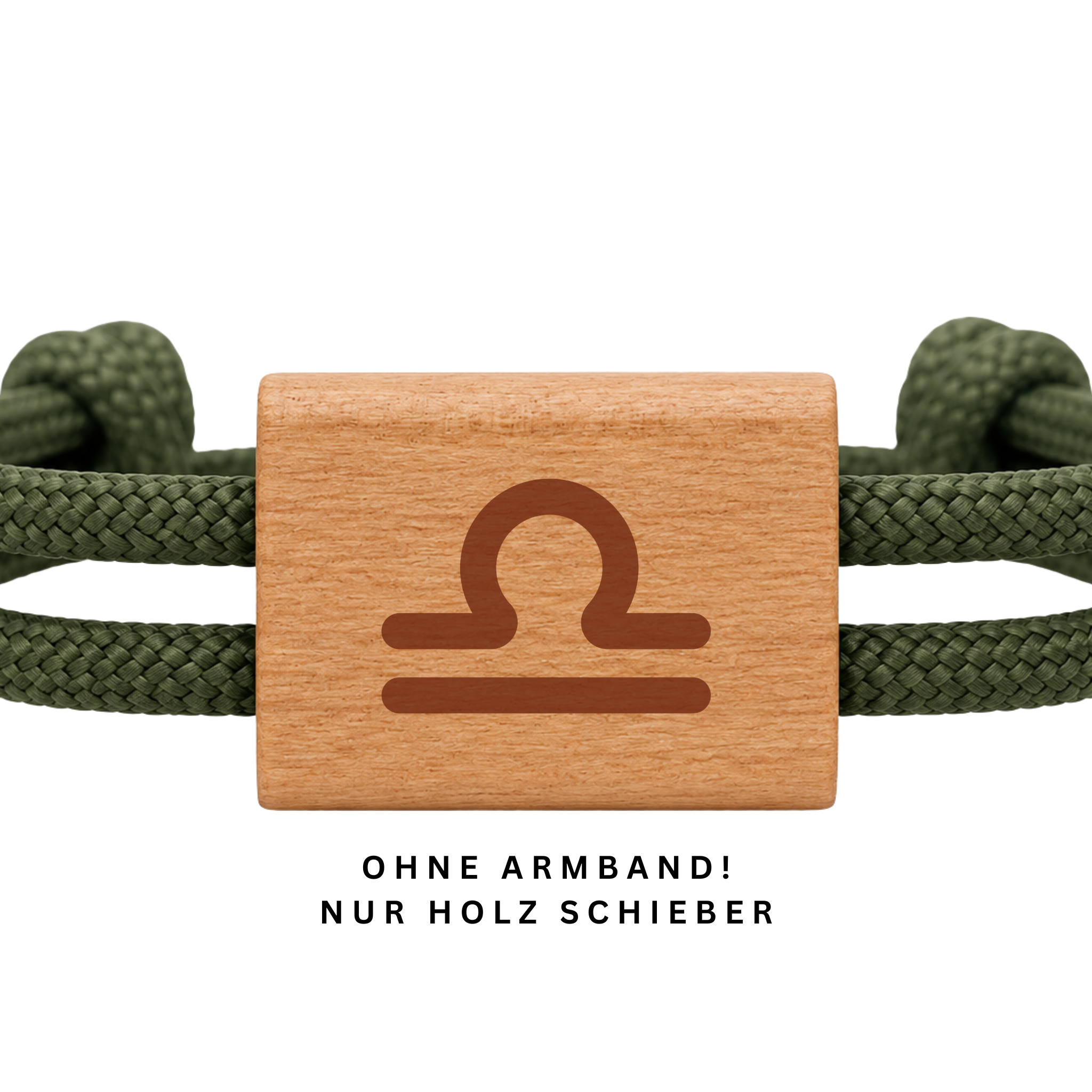 Sternzeichen Waage | DIY Holzschieber aus Kirschholz für Paracord- und Segelseil-Armbänder