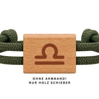 Sternzeichen Waage | DIY Holzschieber aus Kirschholz für Paracord- und Segelseil-Armbänder