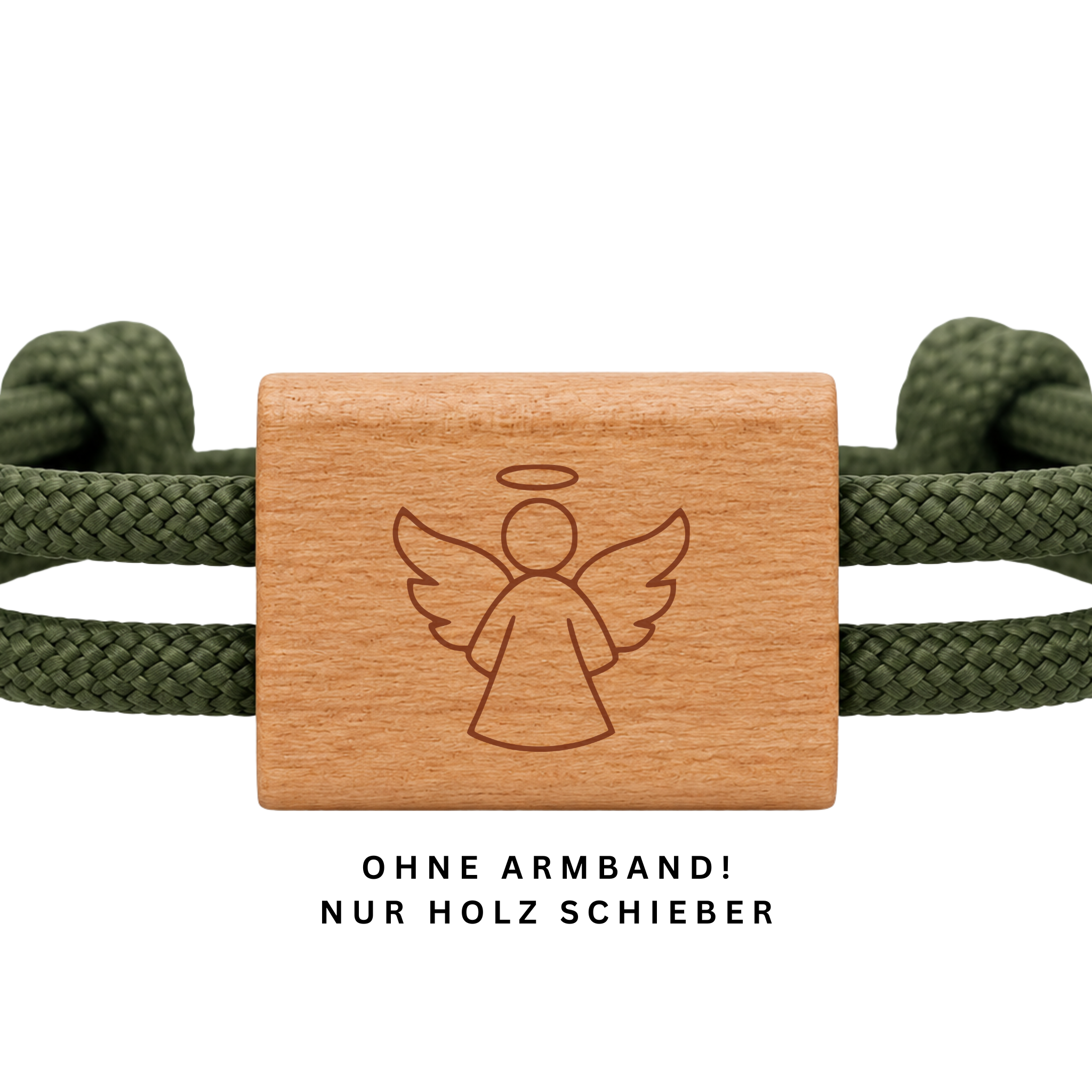 Schutzengel | DIY Holzschieber aus Kirschholz für Paracord- und Segelseil-Armbänder