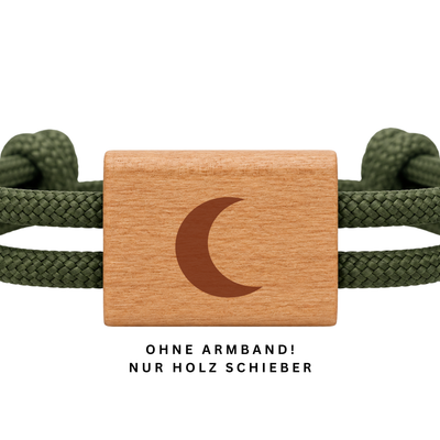 Mond | DIY Holzschieber aus Kirschholz für Paracord- und Segelseil-Armbänder