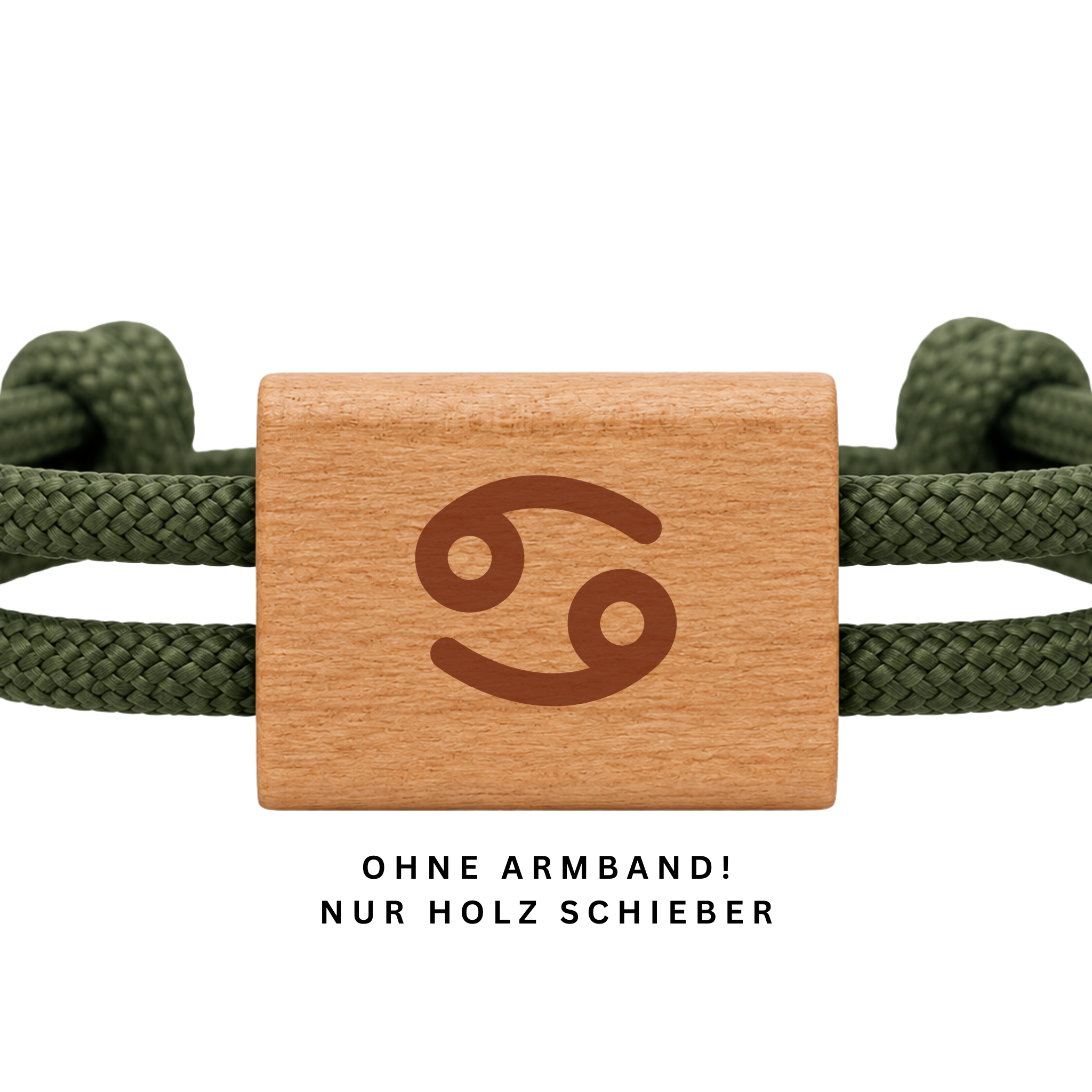 Sternzeichen Krebs | DIY Holzschieber aus Kirschholz für Paracord- und Segelseil-Armbänder