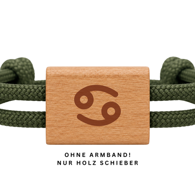 Sternzeichen Krebs | DIY Holzschieber aus Kirschholz für Paracord- und Segelseil-Armbänder