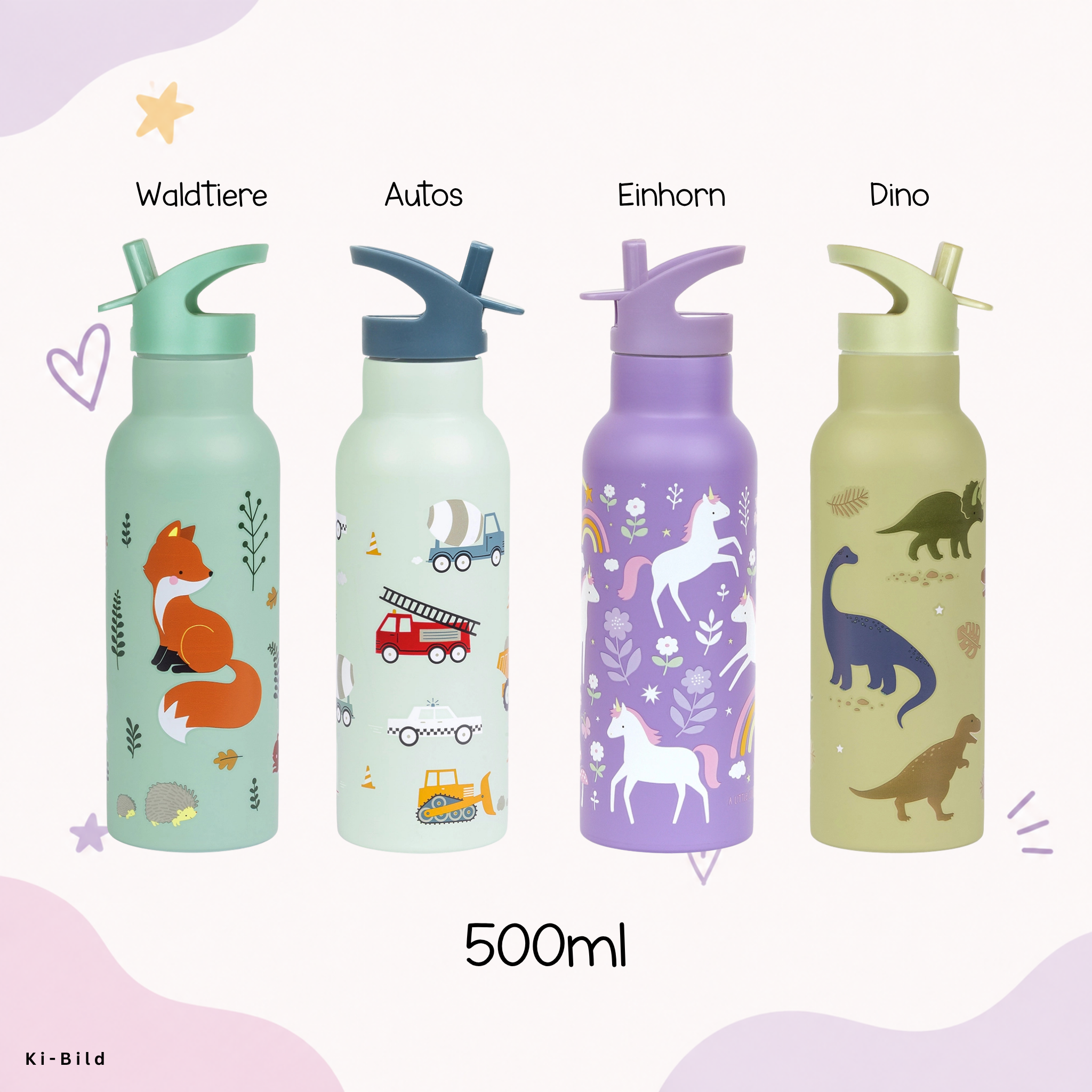 Personalisierte Edelstahl-Trinkflasche mit Name - Detailansicht 3