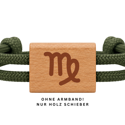 Sternzeichen Jungfrau | DIY Holzschieber aus Kirschholz für Paracord- und Segelseil-Armbänder