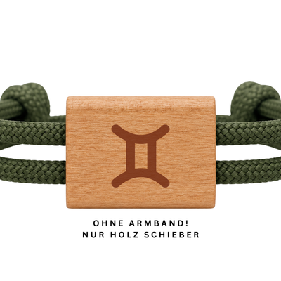 Sternzeichen Zwilling | DIY Holzschieber aus Kirschholz für Paracord- und Segelseil-Armbänder