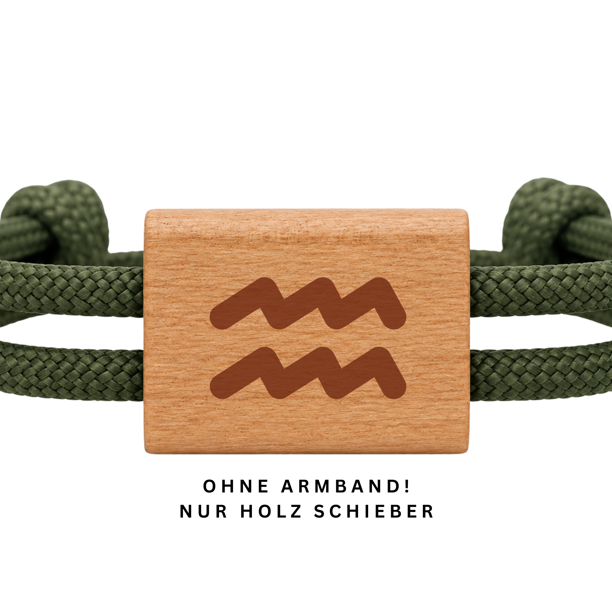 Sternzeichen Wassermann | DIY Holzschieber aus Kirschholz für Paracord- und Segelseil-Armbänder