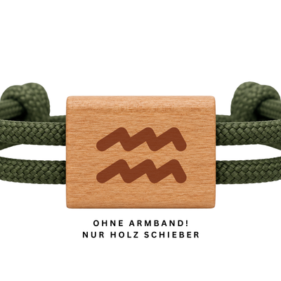 Sternzeichen Wassermann | DIY Holzschieber aus Kirschholz für Paracord- und Segelseil-Armbänder