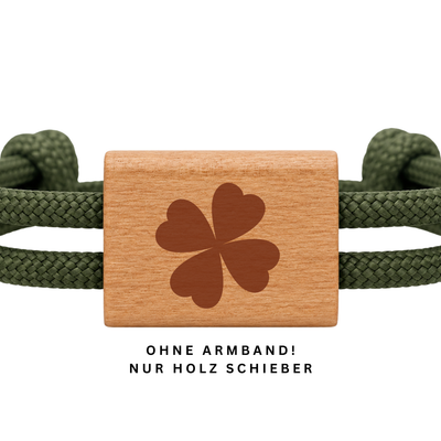 Klee | DIY Holzschieber aus Kirschholz für Paracord- und Segelseil-Armbänder