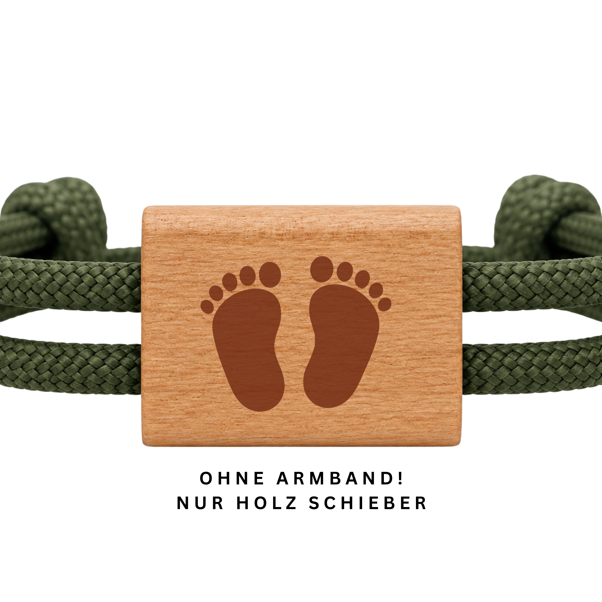 Baby Fuß | DIY Holzschieber aus Kirschholz für Paracord- und Segelseil-Armbänder