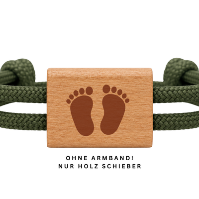 Baby Fuß | DIY Holzschieber aus Kirschholz für Paracord- und Segelseil-Armbänder