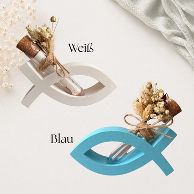 Fisch mit Reagenzglas - Geldgeschenk zur Taufe, Kommunion & Firmung – Produktbild 3
