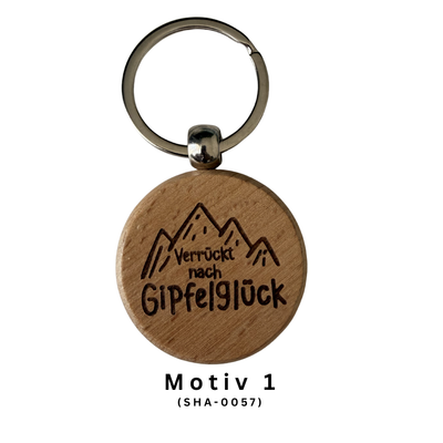 Wanderglück Schlüsselanhänger aus Holz