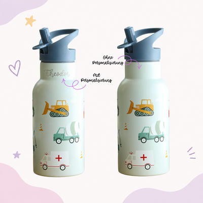 Personalisierte Edelstahl-Trinkflasche mit Name - Detailansicht 6