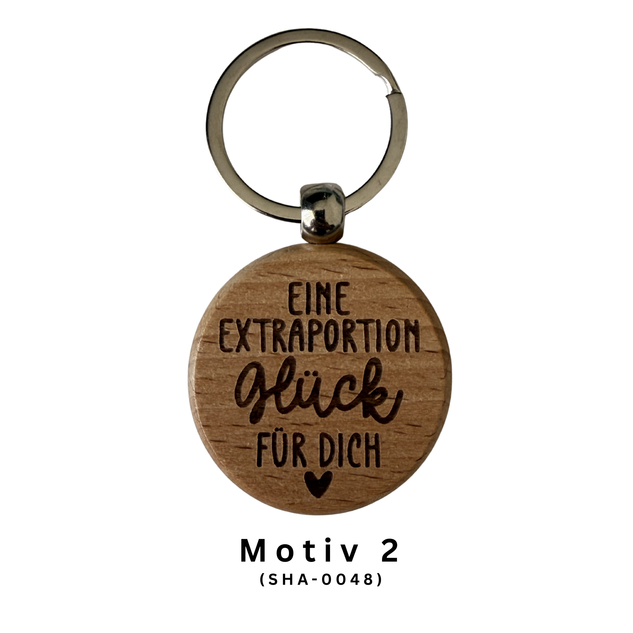 Glücksbringer Schlüsselanhänger aus Holz