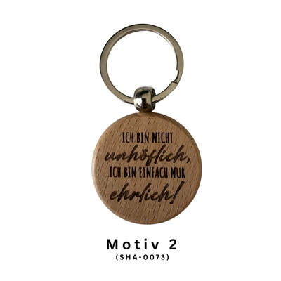 Sprüche Schlüsselanhänger aus Holz