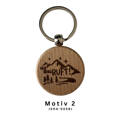 Wanderglück Schlüsselanhänger aus Holz