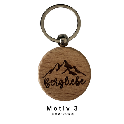 Wanderglück Schlüsselanhänger aus Holz