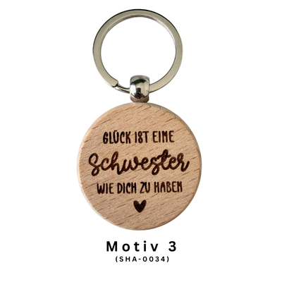 Glück ist Schlüsselanhänger aus Holz