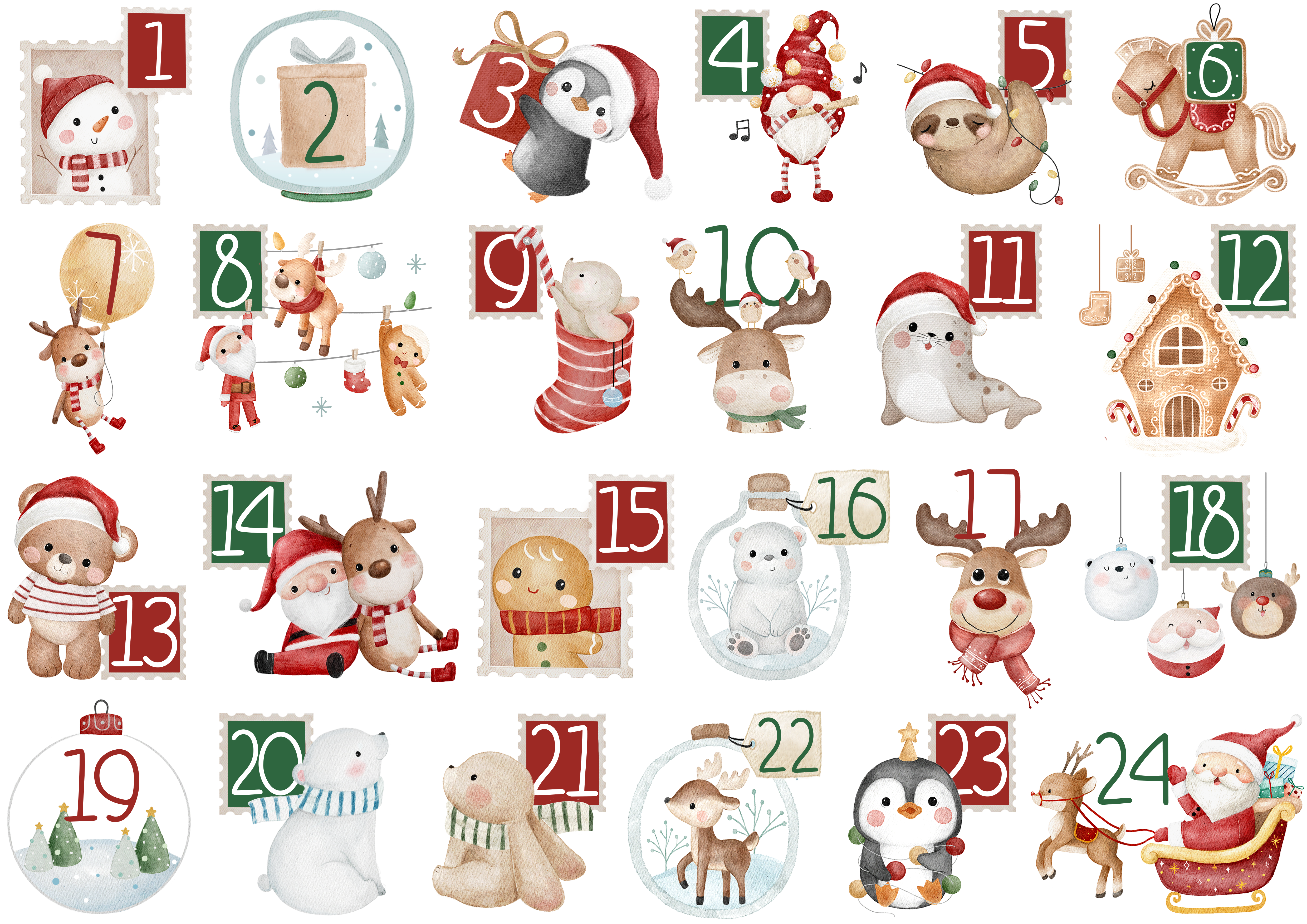 Bügelbilder Adventskalender