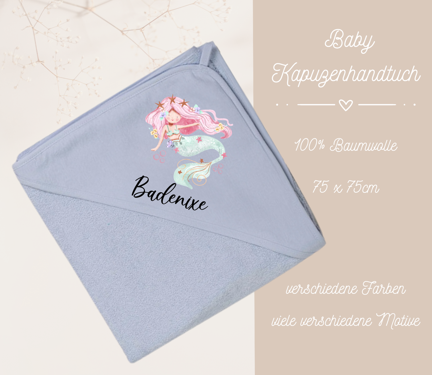 Meerjungfrau | Baby Badetuch