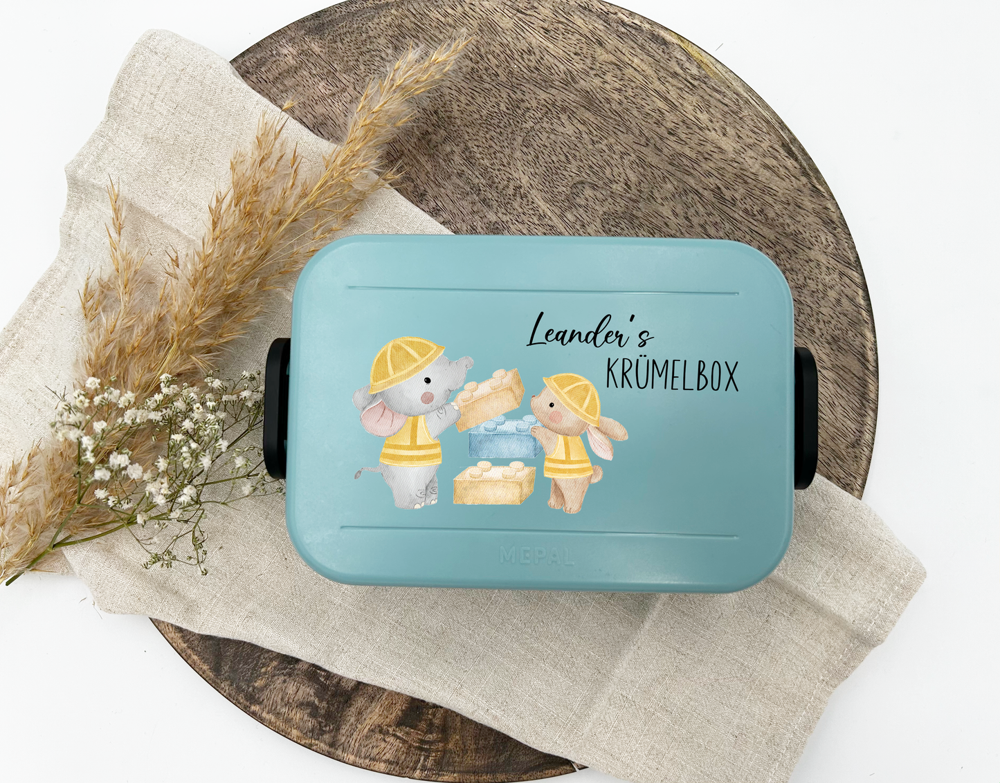 Building Blocks Elephant Rabbit | Personalized Lunch Box