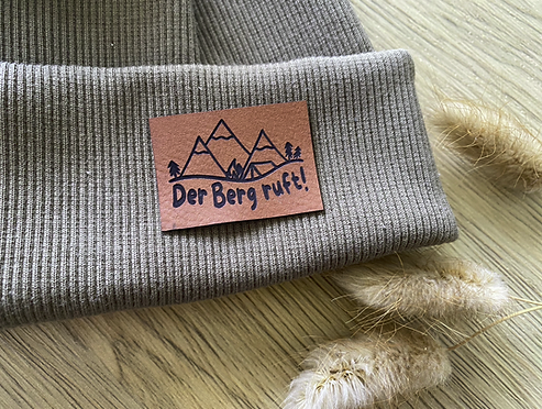 Lederlabel ''Der Berg ruft''