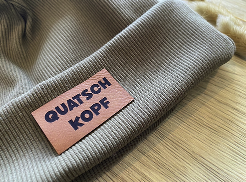 Lederlabel ''Quatschkopf''