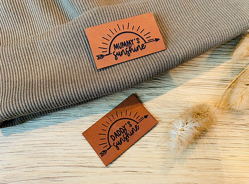 Leather label ''Mommy's/Daddy's Sunshine''