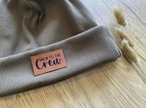 Leather label ''New to the Crew''