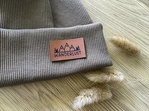 Lederlabel ''Wanderlust kleiner''